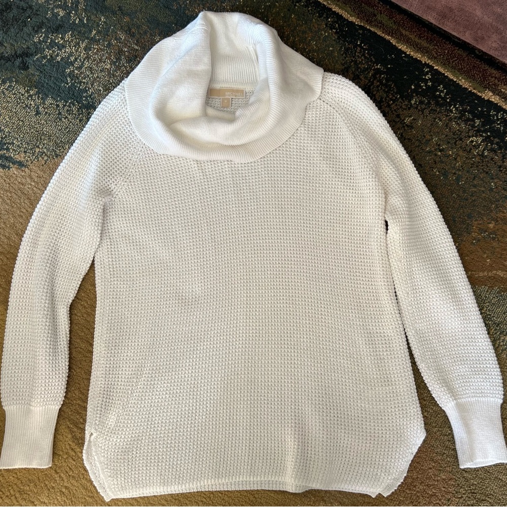 Michael Kors Cream Cowl Neck Sweater